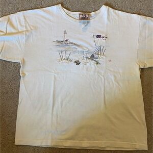 Top Stitch By Morning Beach Scene T-shirt.